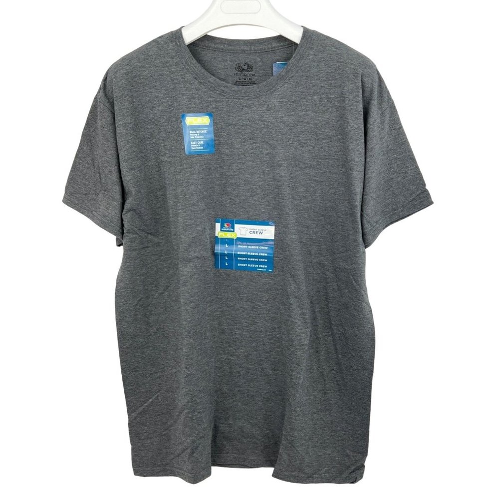 Fruit of the Loom Signature Flex Gray T-Shirt Mens Large